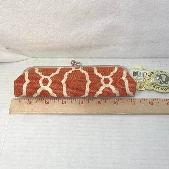 Spartina 449 Slender Case Linen and Leather Case Blue Suede Interior - Picture 3 of 5